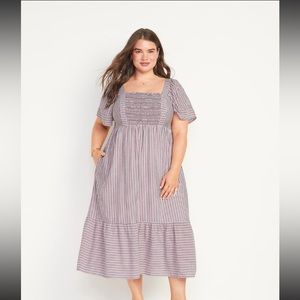 Old Navy Pinstriped Dress Sz 4X NWOT Fit & Flare